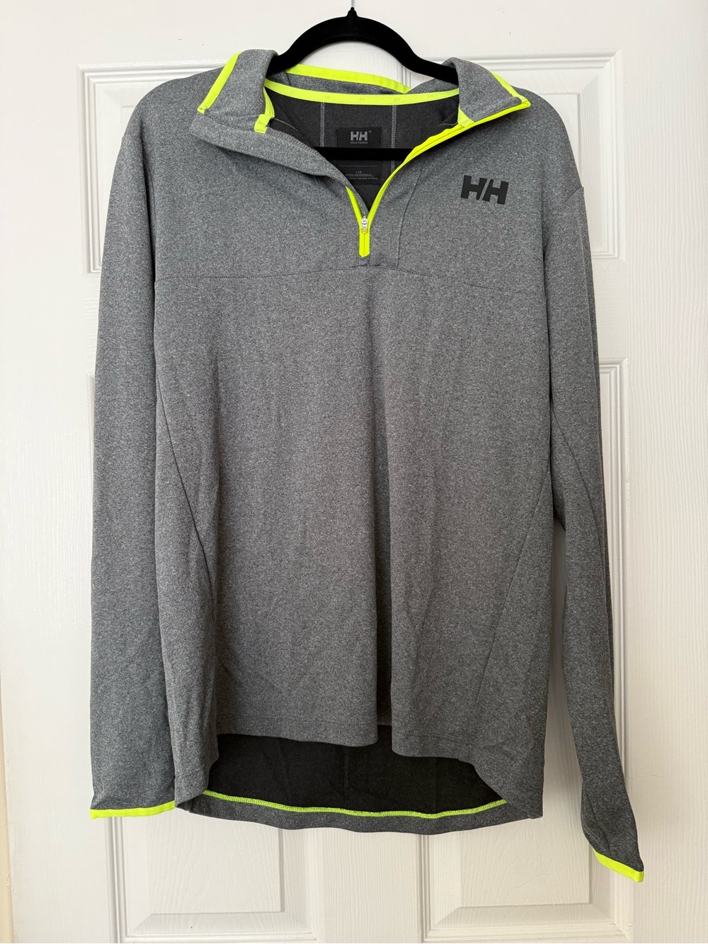 Helly Hansen Gray Pullover with Neon Yellow Accents